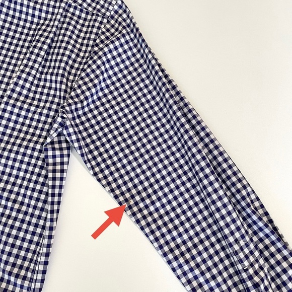 Tom Ford Men’s Slim Fit Gingham Check French Cuff Dress Shirt Blue 43 EU 17 US - Picture 10 of 16